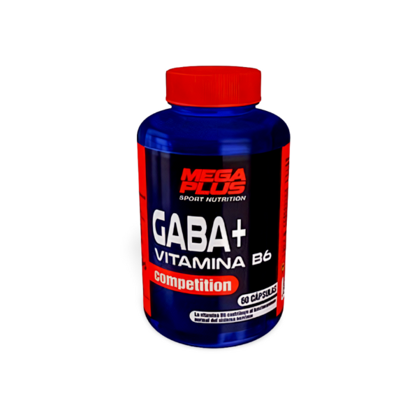GABA + Vitamina B6 Competición Megaplus 60 Cápsulas | Energía y Concentración Deportiva | Merkamas