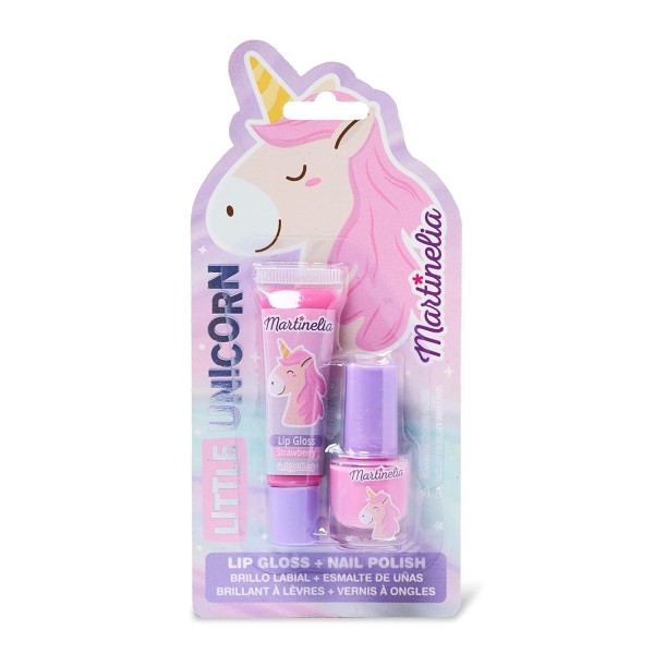 Martinelia Little Unicorn Brillo Labios + Lacas Uñas Set Infantil | Regalo Divertido y Seguro | Merkamas