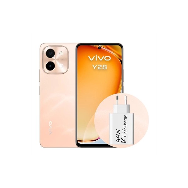 Smartphone Vivo Y28 6.68" 4GB(+4GB RAM) 128GB Naranja con Cargador 44W | Merkamas