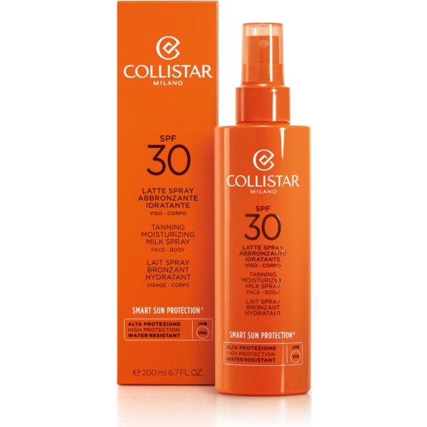 Collistar Leche Corporal Tanning Hidratante SPF30 Vaporizador 200ml | Bronceado Natural y Protección Solar | Merkamas