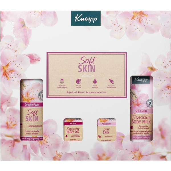Pack Cuidado Piel Sensible Kneipp Soft Skin | Leche Corporal, Espuma y Aceites | Hidratación Profunda | Merkamas