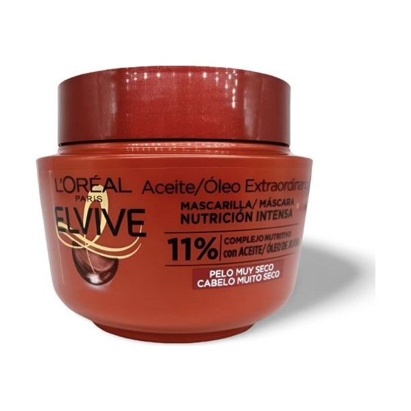 Mascarilla Cabello Seco Elvive 6 Aceites L'Oréal | Nutrición Profunda y Brillo Intenso | Merkamas