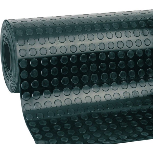 Alfombra Caucho Círculos GOL Negra 1.2x10m Antideslizante | Suelo Profesional y Doméstico Duradero | Merkamas