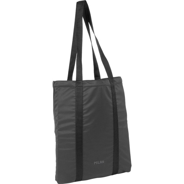 Bolso Tote Bag MILAN Serie Shadow Negro | Minimalista, Duradero y Ligero para tu Día a Día | Merkamas