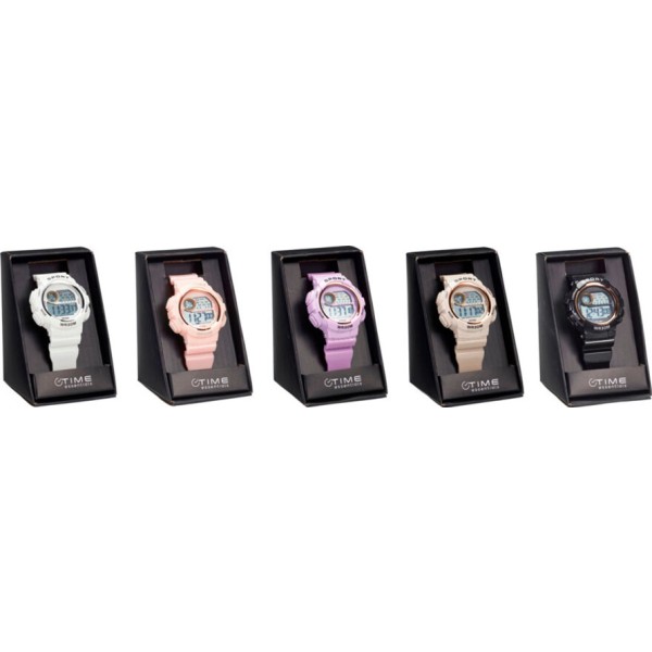 Reloj Deportivo Digital Femenino BASICS | 5 Colores Vibrantes | Pulsera TPU Resistente | Merkamas
