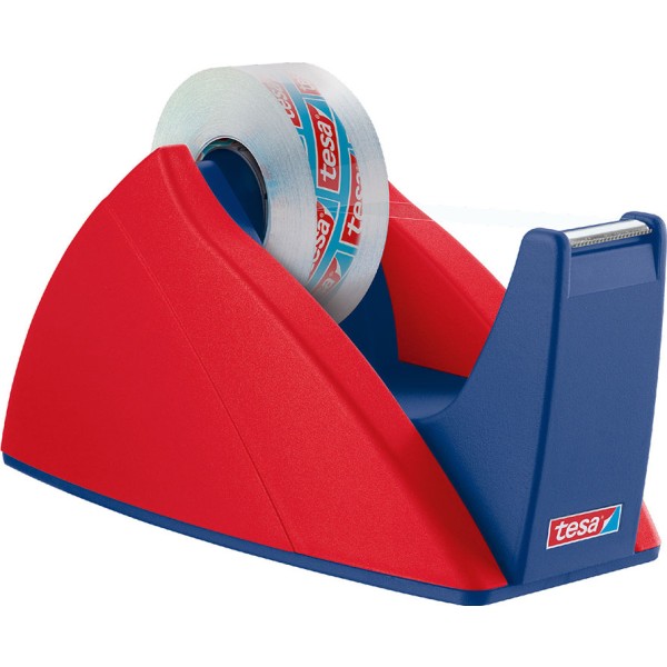Portarrollos Easy Cut TESA Rojo/Azul | Corte Preciso y Estable para Rollos 33m | Merkamas