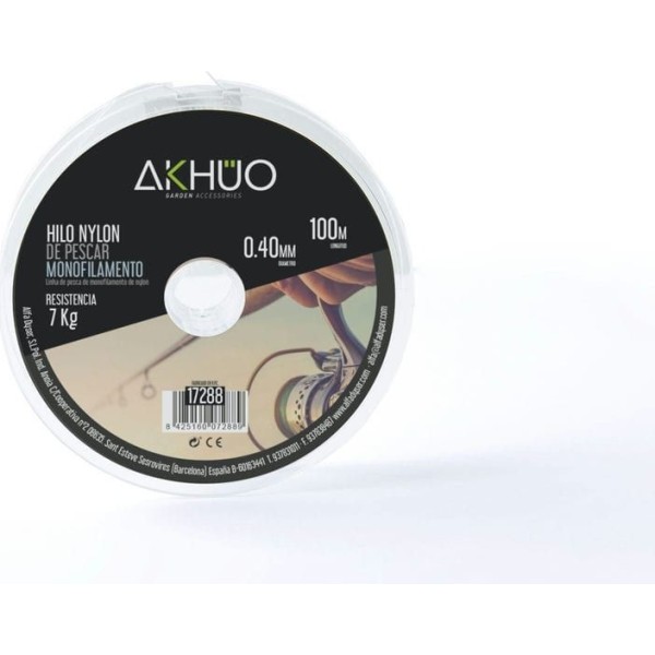 Hilo Nylon Transparente Akhuo 0.4mm 7kg 100m para Pesca Deportiva y Precisión | Merkamas