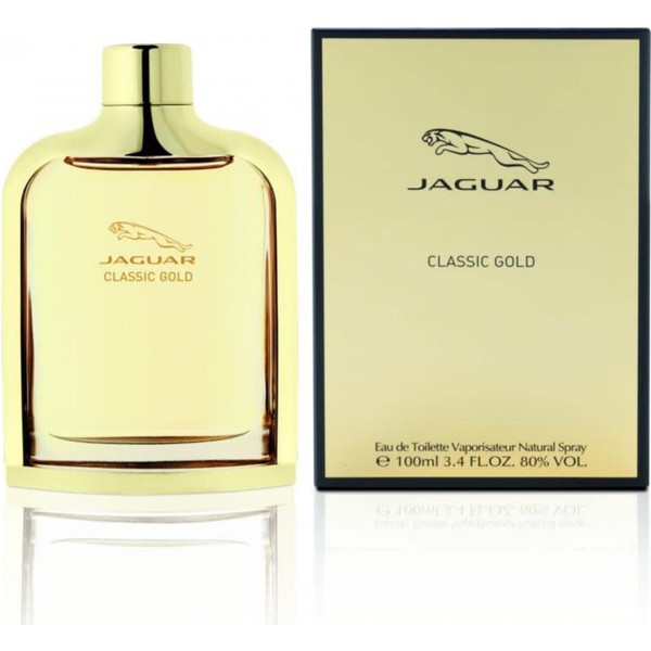 Jaguar Classic Gold Eau de Toilette 100ml Vaporizador | Fragancia Masculina Fresca y Elegante | Merkamas