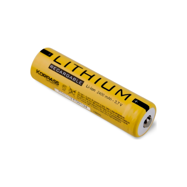 Batería Recargable Korpass 18650 3.7V 2400mAh | Carga Rápida y Fiable para tus Dispositivos | Merkamas
