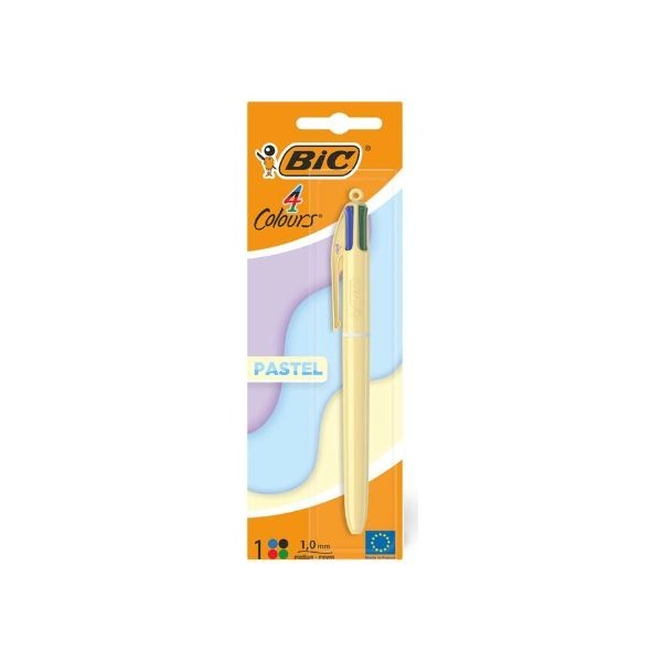 Bic 4 Colores Bolígrafo Retráctil Azul Verde Negro Rojo | Escritura Confiable y Versátil | Merkamas