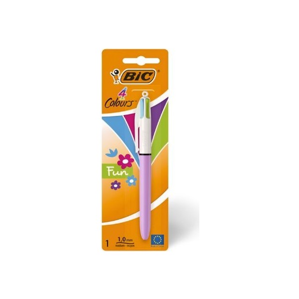 Bic Boli 4 Colours Fun Rosa Lila Verde Azul | Escritura Organizada y Divertida | Merkamas