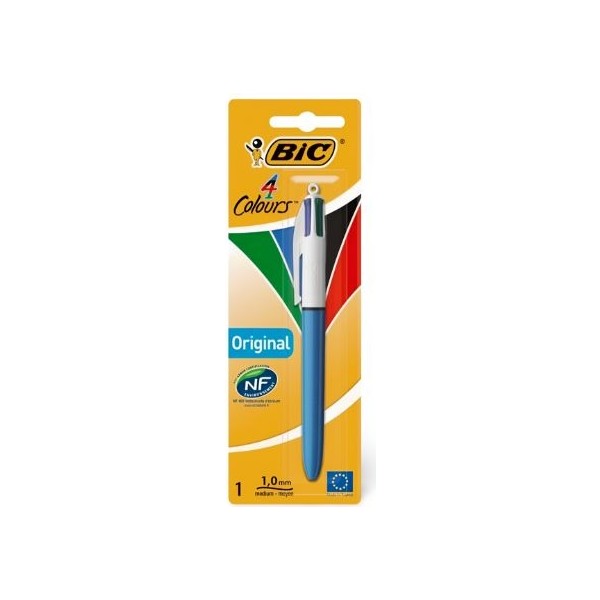 Bic 4 Colores Original Bolígrafo Retráctil | Escritura Fluida y Versátil para Estudiantes y Profesionales | Merkamas