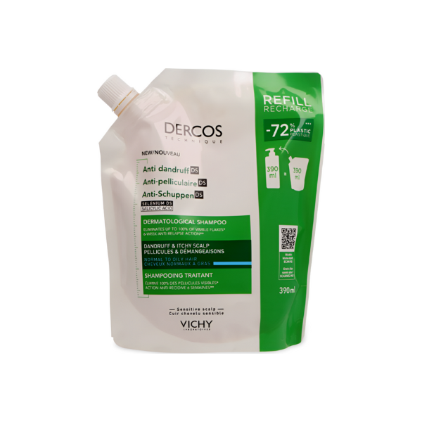Vichy Dercos Champú Anticaspa Cabello Normal/Graso | Adiós Caspa Persistente 6 Semanas | Merkamas