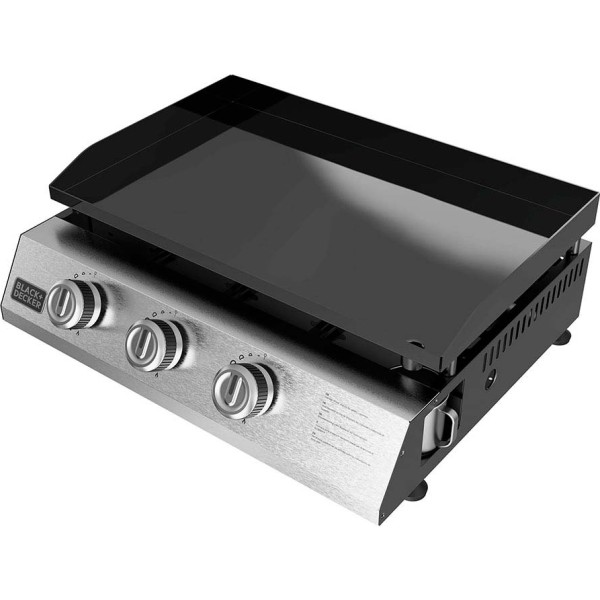 Plancha de Gas Black+Decker Bxop7350e 3 Quemadores 7.35kW Acero Inoxidable | Cocina Profesional en Casa | Merkamas