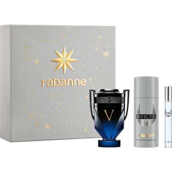 Pack Perfume Paco Rabanne Invictus Victory Elixir Eau de Parfum 100ml + Desodorante + Miniatura | Fragancia Masculina Premium | Merkamas
