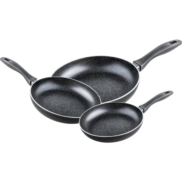 Set 3 Sartenes Antiadherentes Supreme StoneForce 18cm, 22cm, 26cm | Cocina Saludable y Duradera | Merkamas