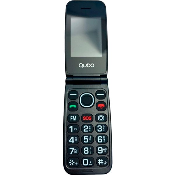 Móvil Senior Qubo NEONW-BK Negro 4G Dual SIM Botón SOS | Comunicación Clara y Segura para Mayores | Merkamas
