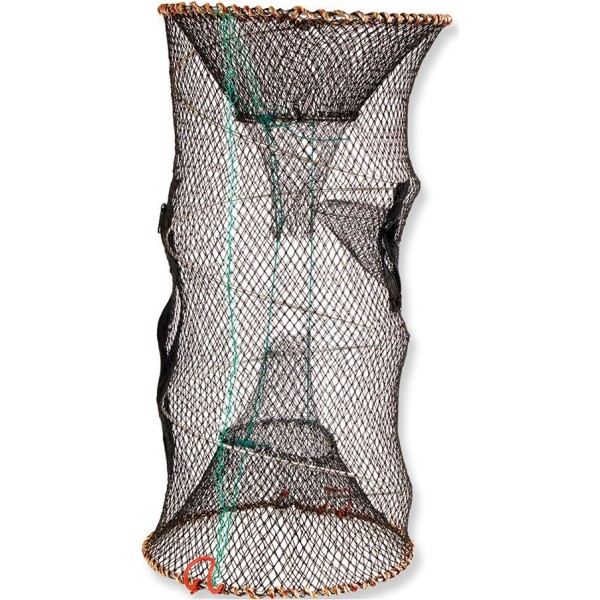Jaula Plegable Red Tejida KALI 70x36cm con Compartimento Cebo para Pesca | Organiza y Conserva tus Capturas | Merkamas