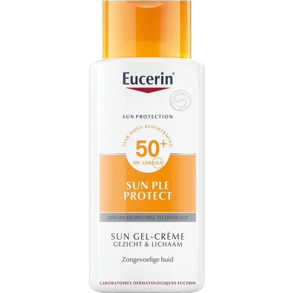 Eucerin Sun Protection SPF50+ Gel Protector Solar Transparente 150ml Piel Mixta Grasa Absorción Rápida | Merkamas