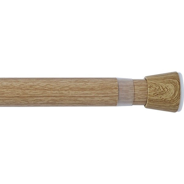 Barra Extensible a Presión Madera Imitación: Solución Rápida Sin Taladro para Cortinas y Armarios ø2,8-2,5 x 50-80cm | CINTACOR - STORPLANET | Merkamas